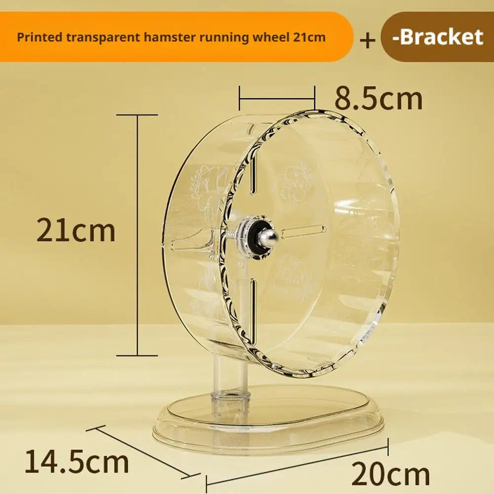 Ultra quiet Transparent hamster Running Wheel.