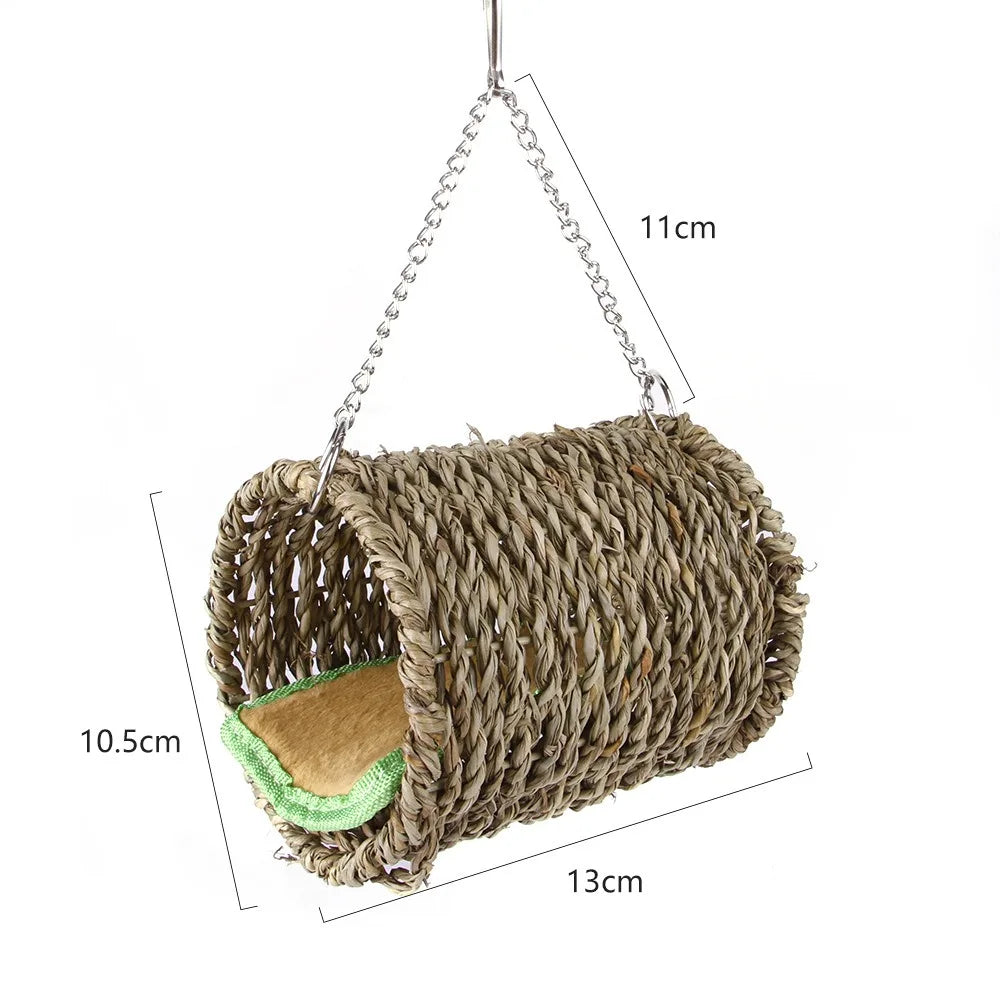 Small pet chew, climb and hide wooden toys.