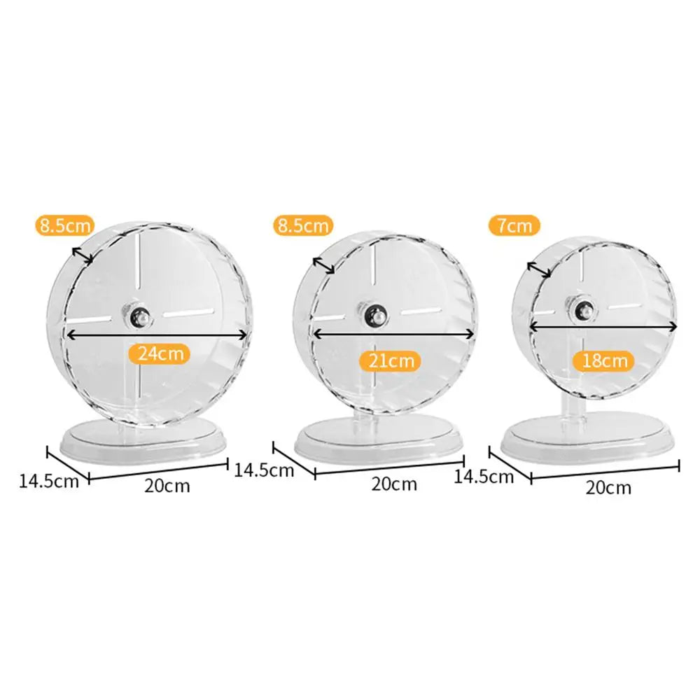 Ultra quiet Transparent hamster Running Wheel.