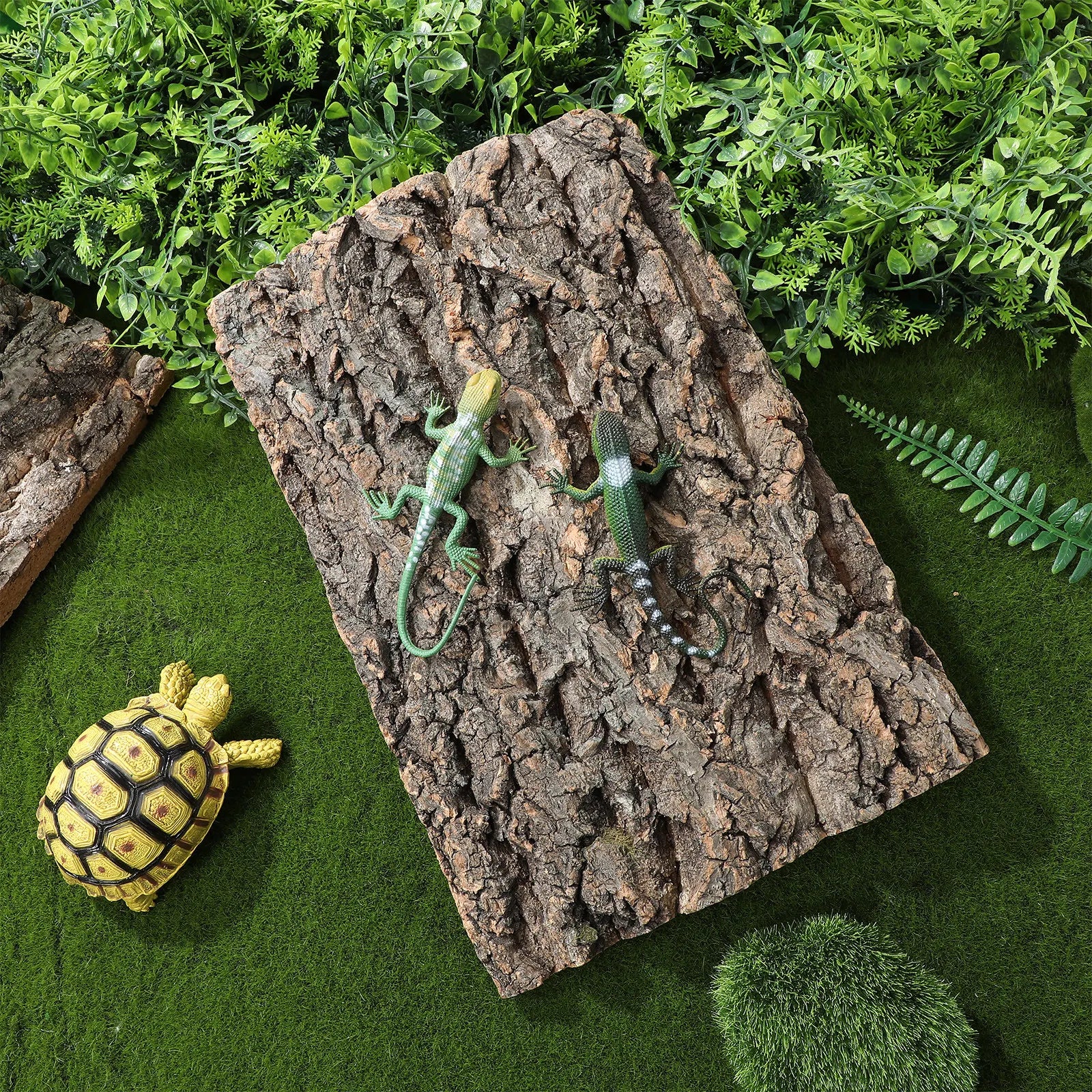 2 piece Cork bark texture for reptiles.