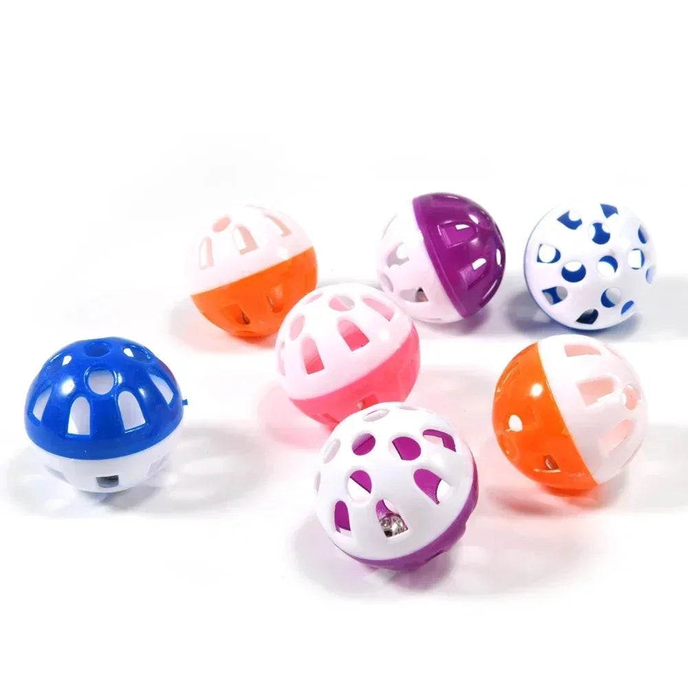 10PCS Pet Parrot Toy Colourful Hollow Rolling Bell.
