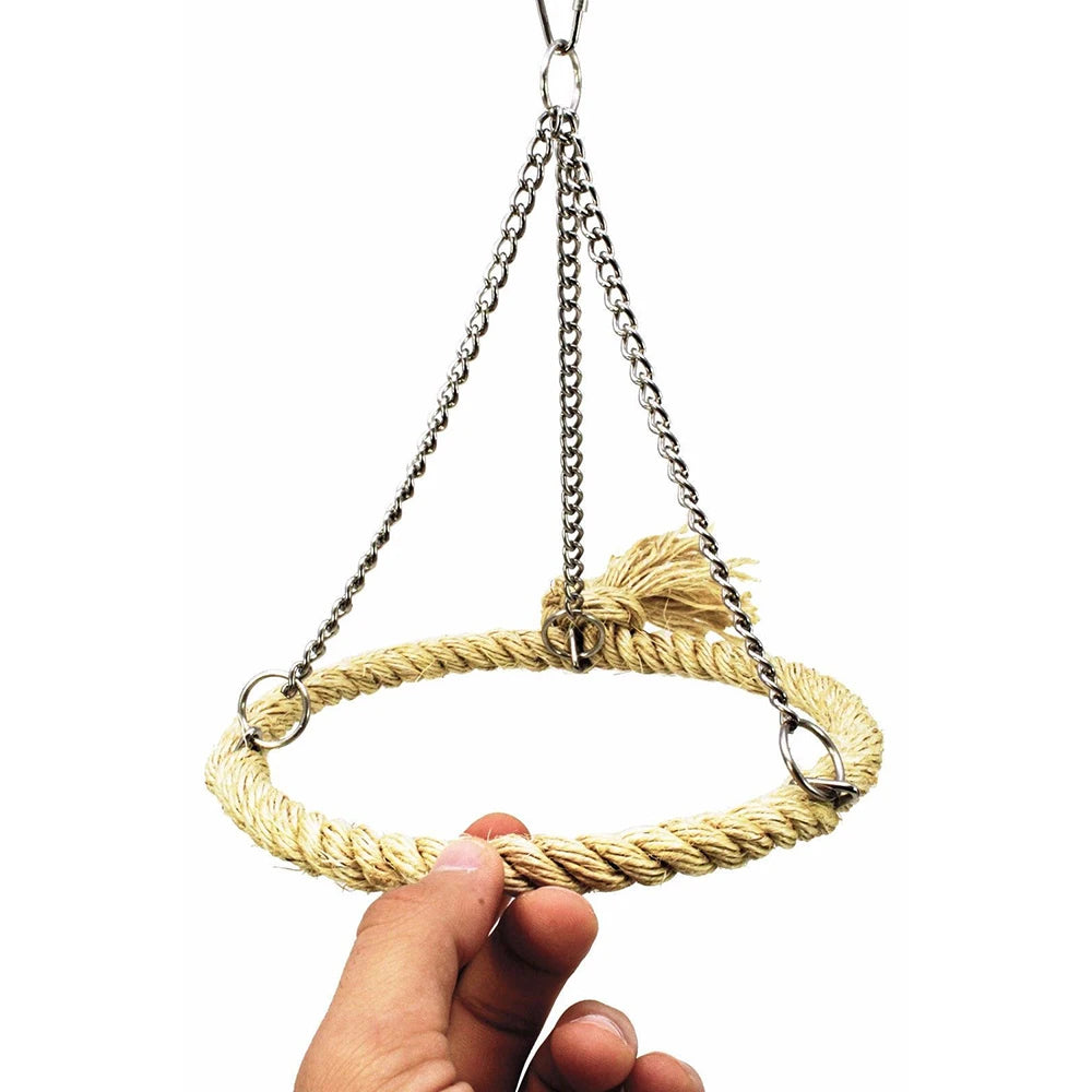 Rope Ring Swing, Bird Hanging Cage Hammock.