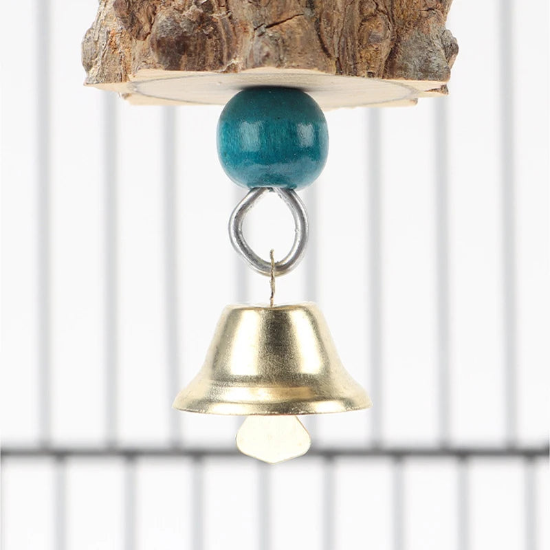 Natural Wooden bird hanging piece.