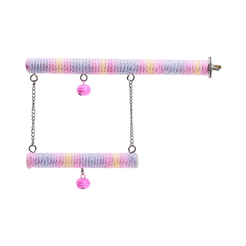 Multi colour bird swing