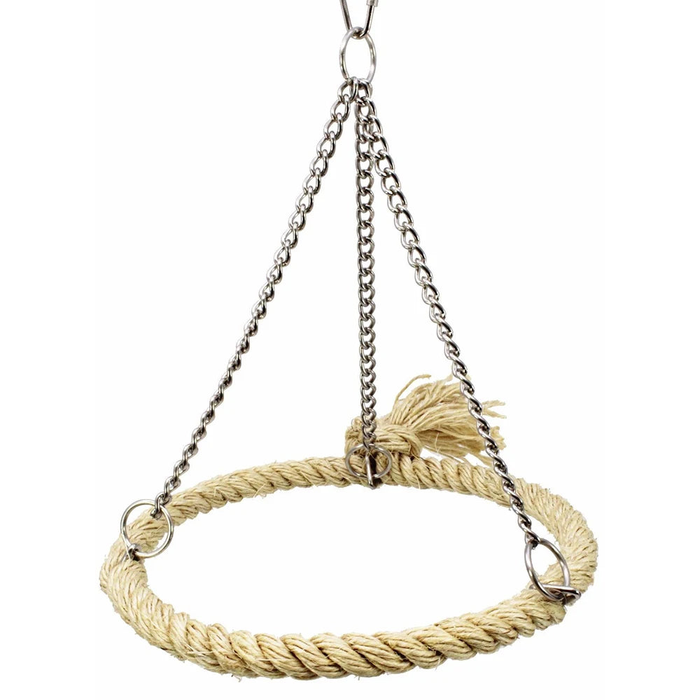 Rope Ring Swing, Bird Hanging Cage Hammock.