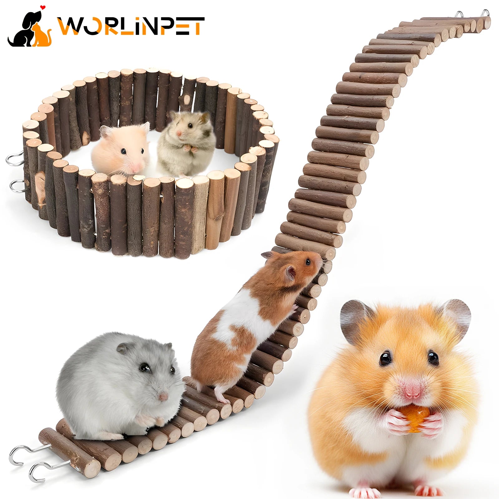 Small pet wooden bridge.