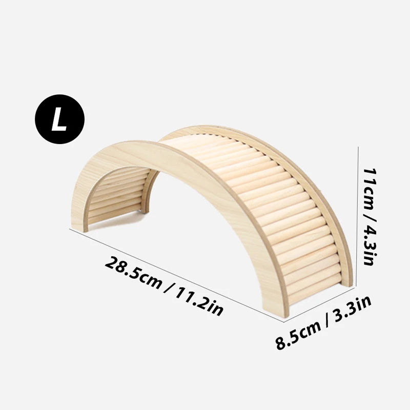 S/M/L Hamster Climbing Ladder Wooden Bridge