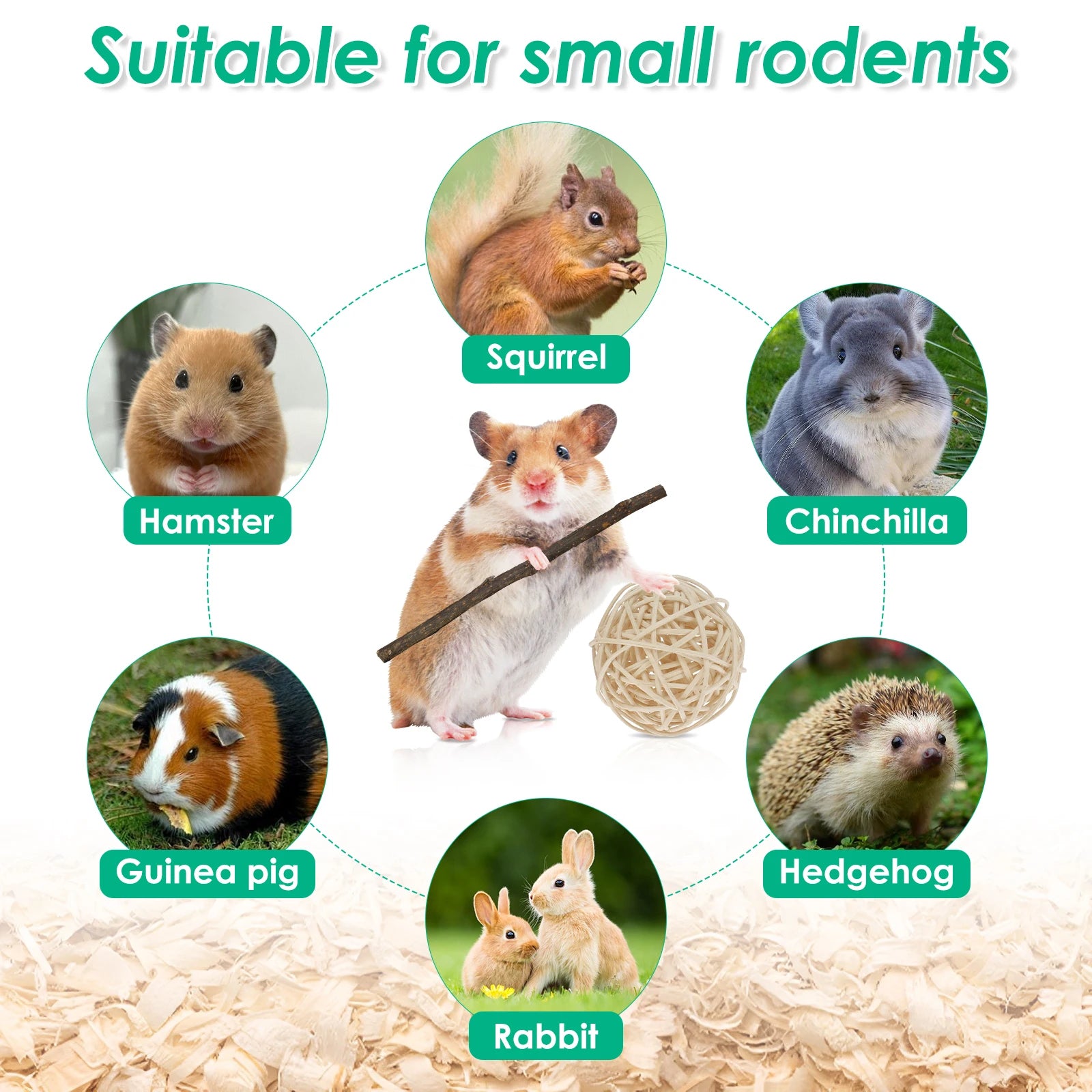 Small pet chew sticks,blocks and more.