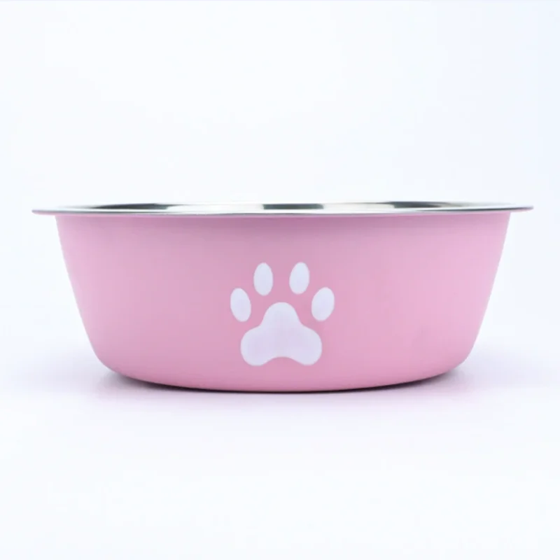 Large capacity stainless steel dog bowl anti-slip