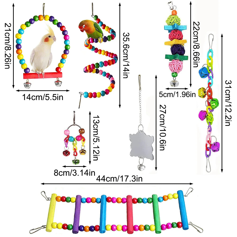 7PCS  Bird Toys.