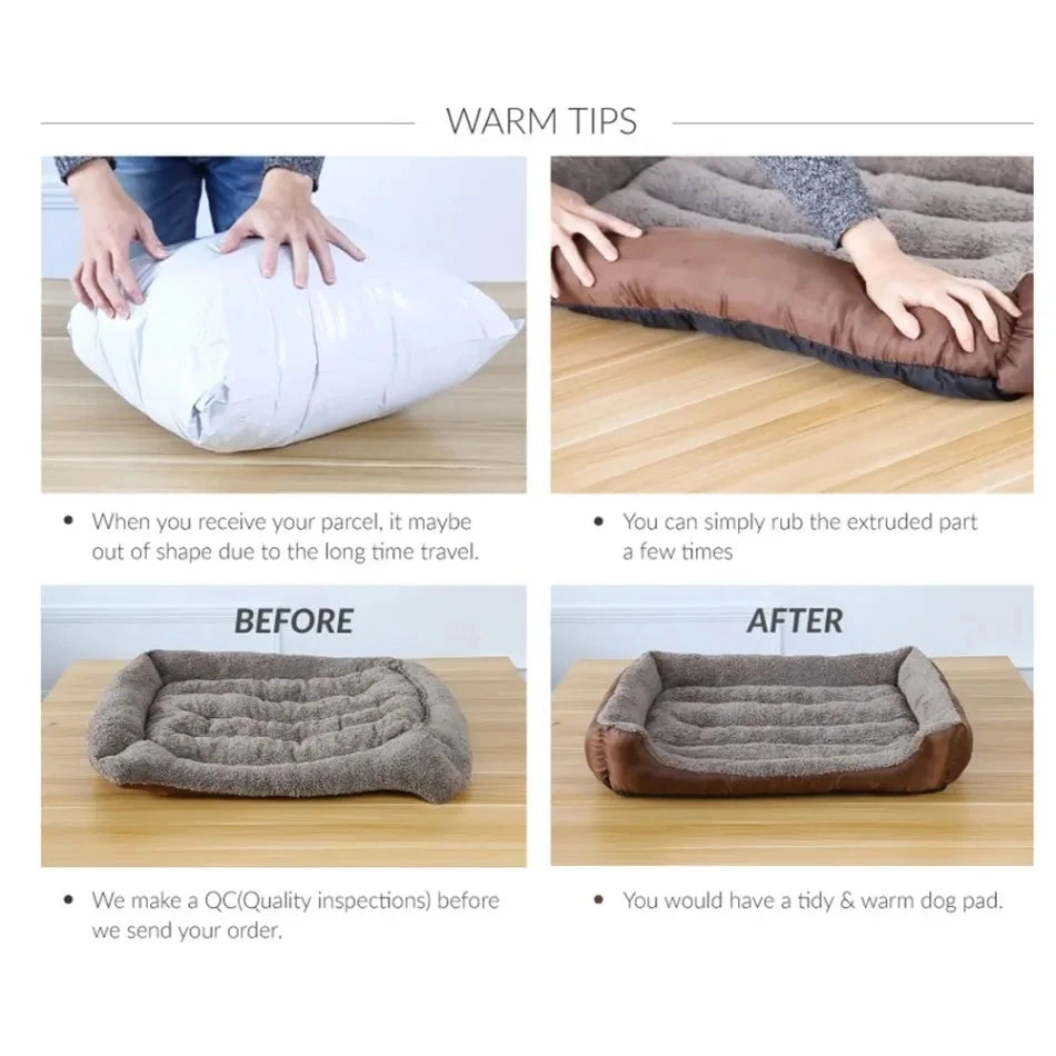 Ultra Soft Plush Dog Bed – Calming Comfort Cushion